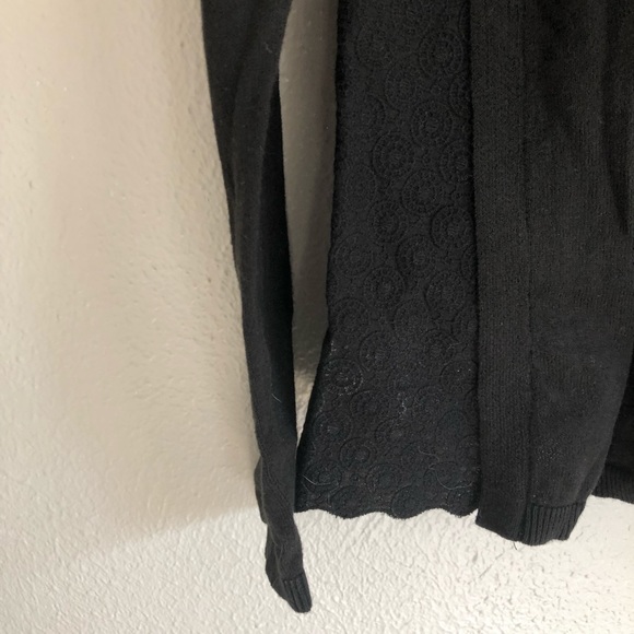 Loft Mixed Media Black Sweater - Picture 2 of 4